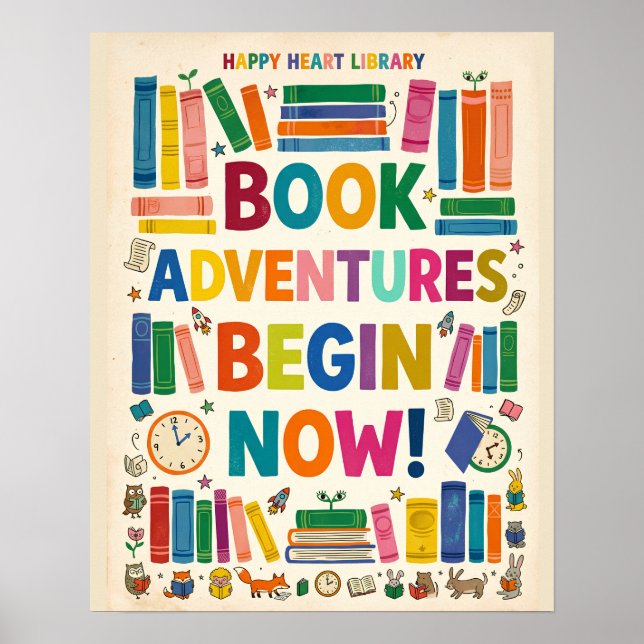 Affiche de la bibliothèque des aventures livresque (Devant)
