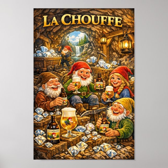 Affiche de la bière de la mine de diamants belge F (Devant)