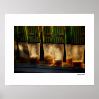 Affiche de la boisson au citron secouée