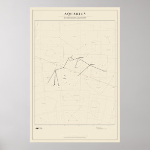 Affiche de la carte des étoiles de la constellatio