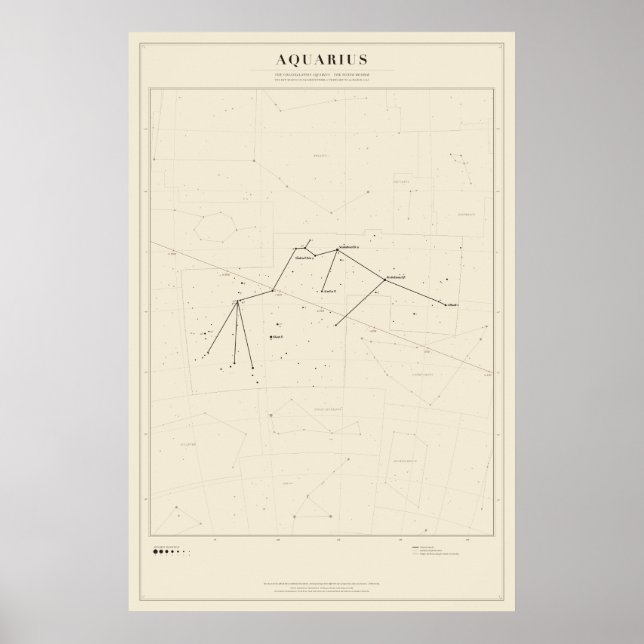 Affiche de la carte des étoiles de la constellatio (Devant)
