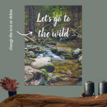 Affiche de la cascade de forêt