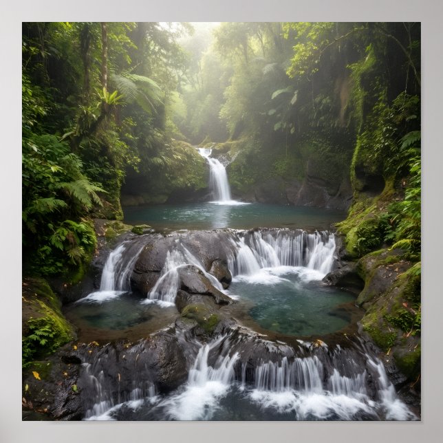 Affiche de la cascade de Gembleng dans la jungle d (Devant)