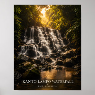Affiche de la cascade de Kanto Lampo à Bali