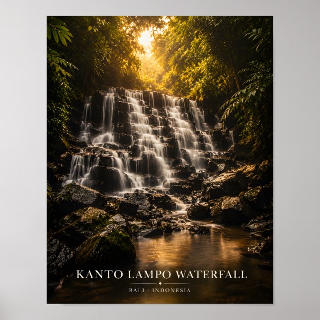Affiche de la cascade de Kanto Lampo à Bali (Devant)