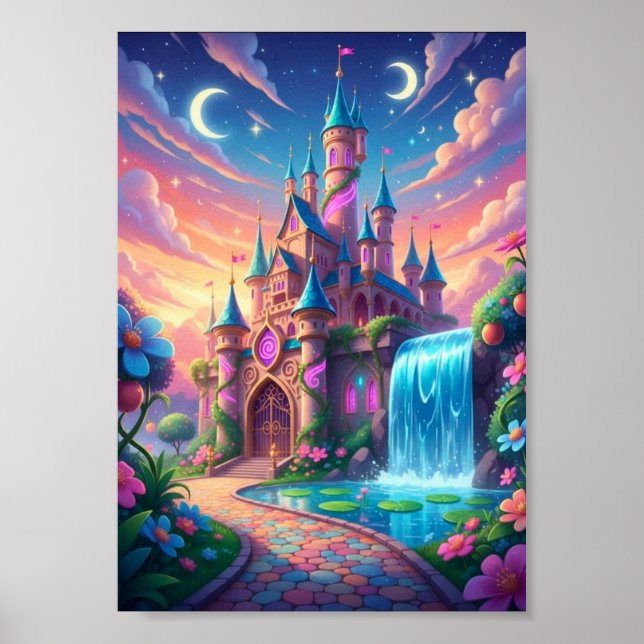 Affiche de la cascade du château jumeau lunaire pa (Devant)