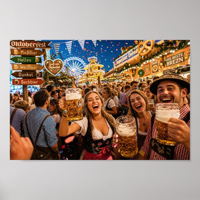 Affiche de la célébration de la fête de la bière d (Devant)