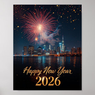 Affiche de la célébration des feux d'artifice de l