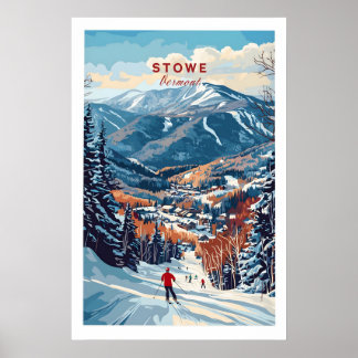 Affiche de la chaîne de montagnes de Stowe 1