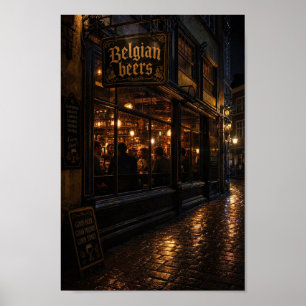 Affiche de la chaleur de la brasserie belge de min