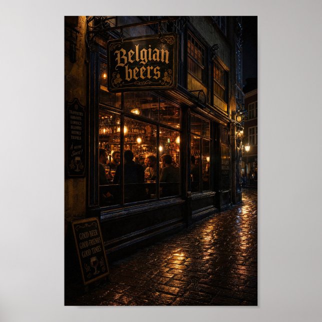 Affiche de la chaleur de la brasserie belge de min (Devant)