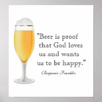 Affiche de la citation de bière