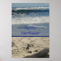 Affiche de la côte Pacifique Nord-Ouest/Oregon