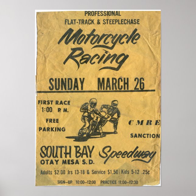 Affiche de la course automobile Motorcycle South B (Devant)