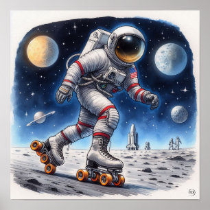 Affiche de la course spatiale