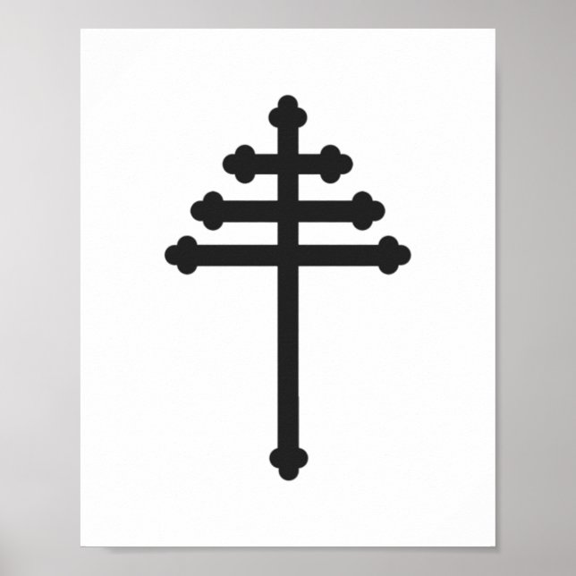 Affiche de la croix de l'Église maronite (Devant)
