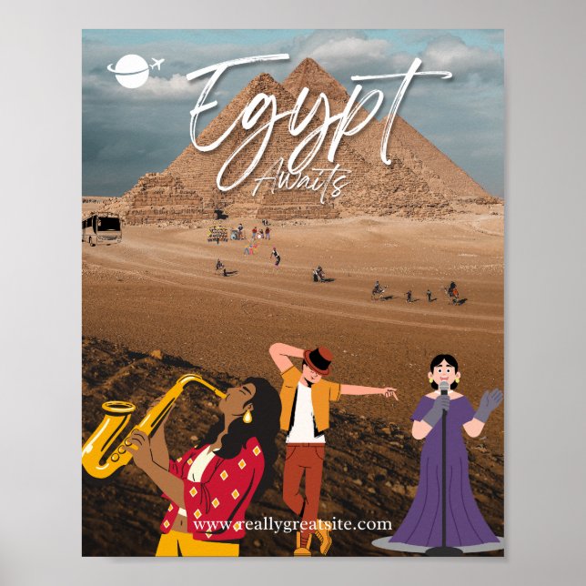 Affiche de la culture musicale et des pyramides d' (Devant)