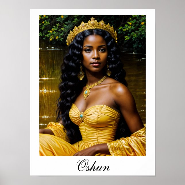 Affiche de la déesse africaine Oshun Orisha (Devant)