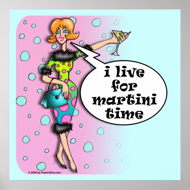 Affiche de la diva Martini à pois (Devant)