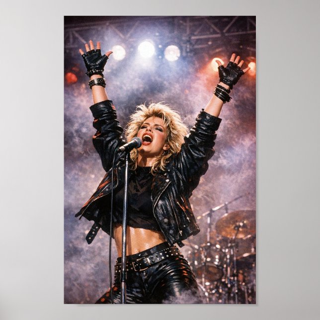 Affiche de la diva pop électrique des années 80 au (Devant)