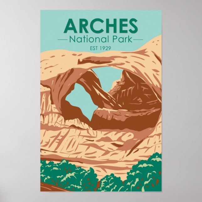 Affiche de la Double Arche du Parc national des Ar (Devant)