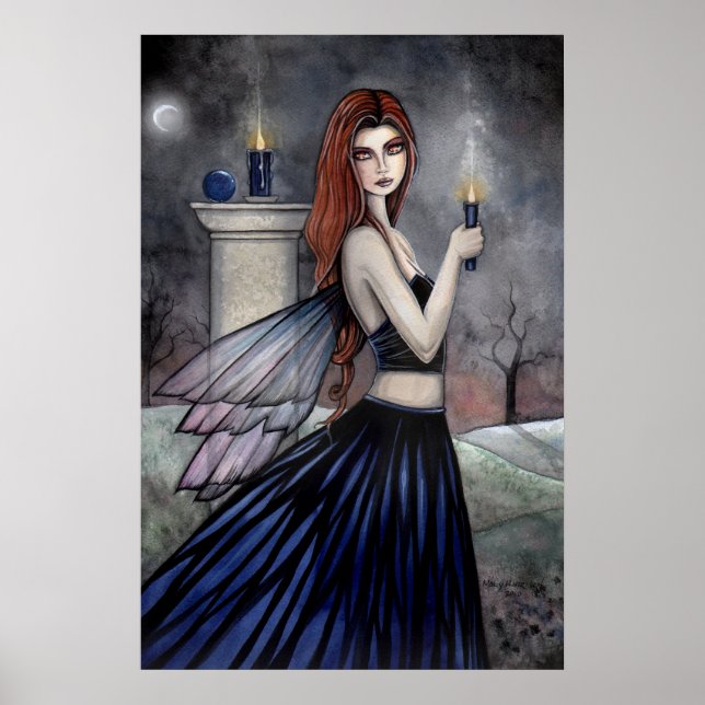 Affiche de la fée à la bougie gothique par Molly H (Devant)