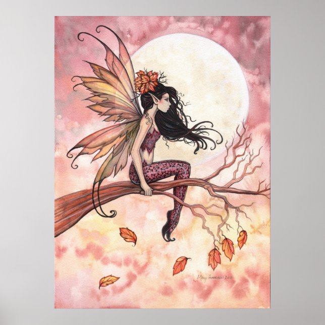 Affiche de la fée de la pleine lune en automne (Devant)
