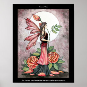 Affiche de la fée Rose de Feu par Molly Harrison