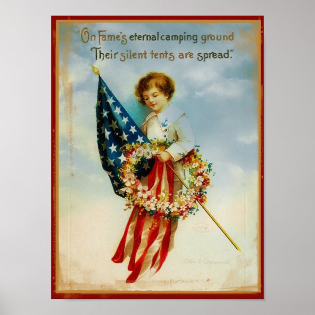 Affiche de la fête des anciens combattants de styl (Devant)