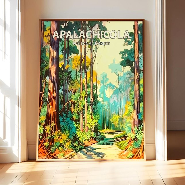 Affiche de la forêt nationale d'Apalachicola, impr (Créateur téléchargé)