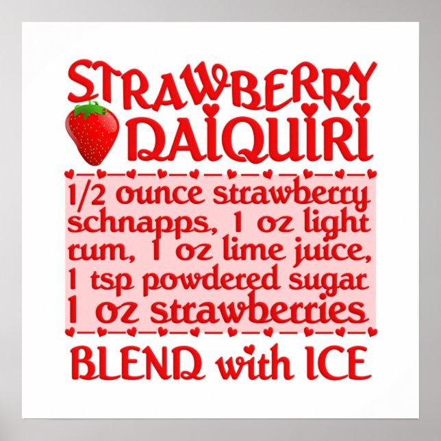 Affiche de la fraise Daiquiri (Devant)