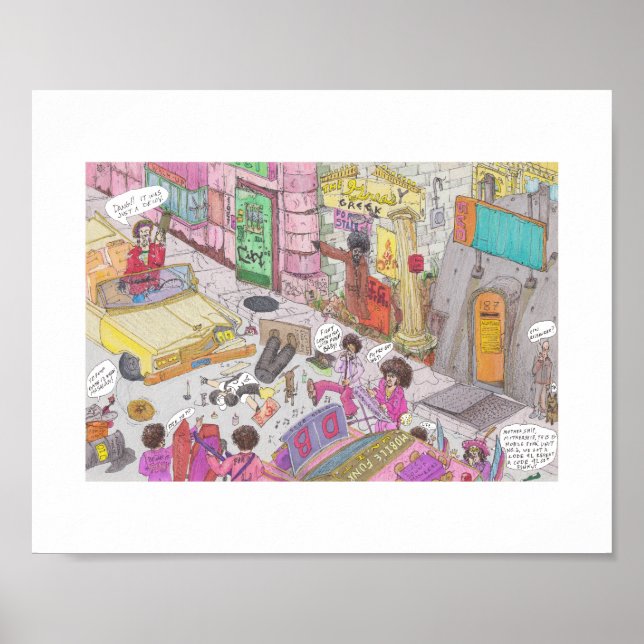 Affiche de la Funérailles Disco après un Accident (Devant)