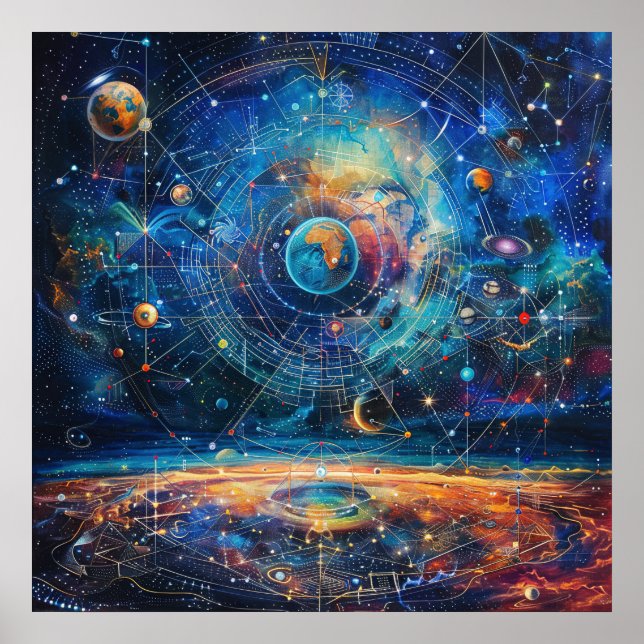 Affiche de la galaxie cosmique (Devant)
