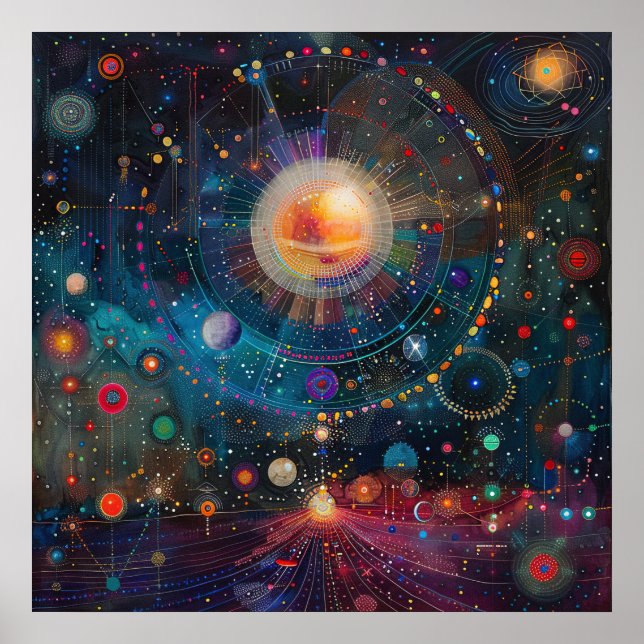 Affiche de la galaxie cosmique (Devant)