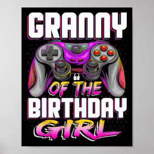 Affiche De La Gamer Girl Matching Jeu vidéo Anniversaire