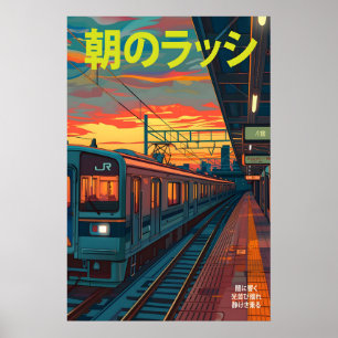 Affiche de la gare de Tokyo au lever du soleil, ma