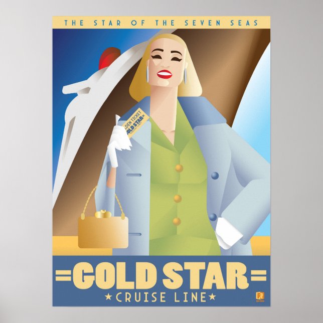 affiche de la Gold Star Cruise Line (Devant)