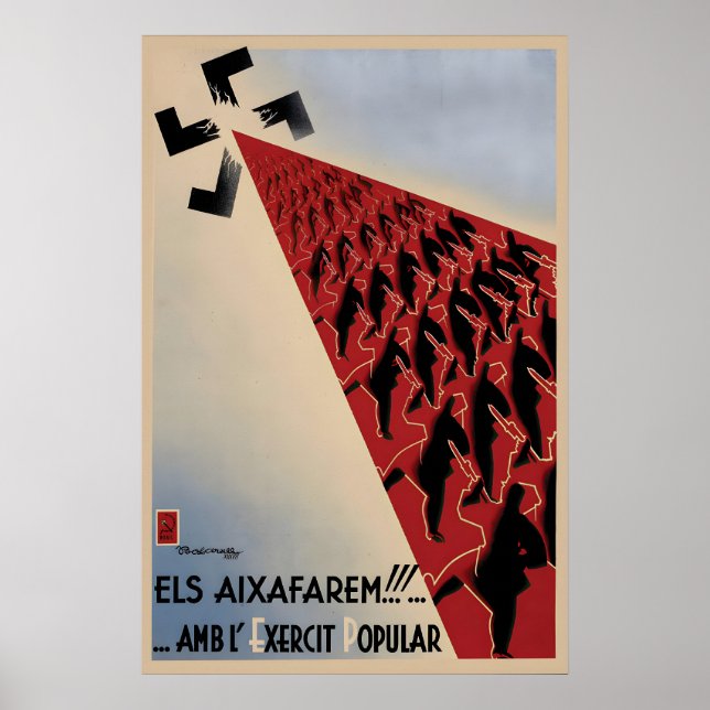 Affiche de la guerre civile espagnole L'armée popu (Devant)