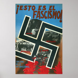 Affiche de la guerre civile espagnole Le fascisme