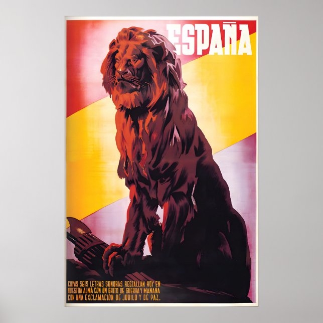 Affiche de la guerre civile espagnole L'Espagne es (Devant)