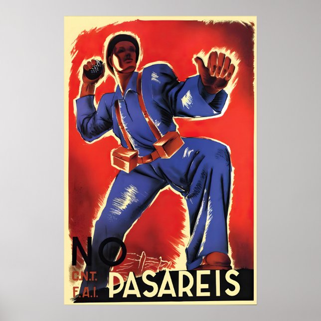 Affiche de la guerre civile espagnole No Pasareis  (Devant)