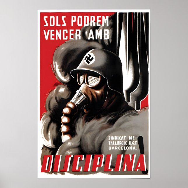 Affiche de la guerre civile espagnole Nous ne pouv (Devant)