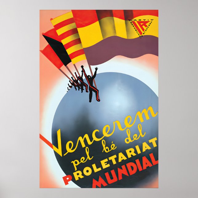 Affiche de la guerre civile espagnole Nous vaincro (Devant)