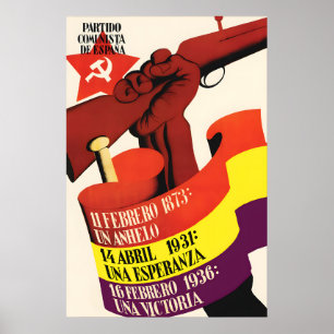 Affiche de la guerre civile espagnole Parti commun