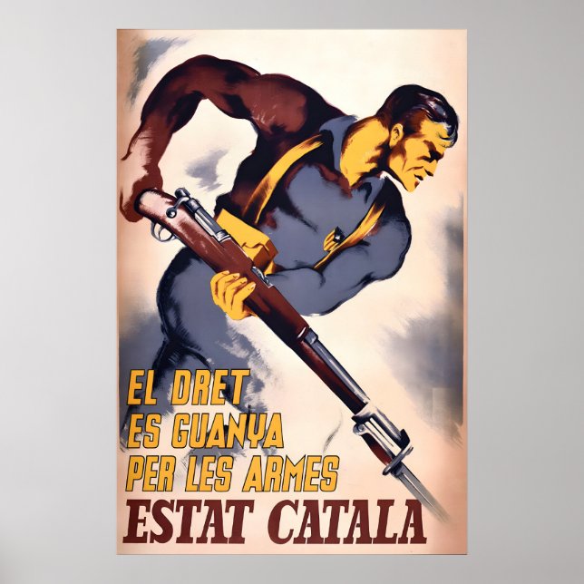 Affiche de la guerre civile espagnole propagande d (Devant)