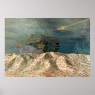 Affiche de la guerre cybernétique