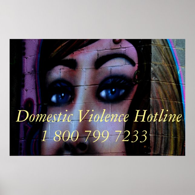 Affiche de la Hotline sur la violence domestique (Devant)