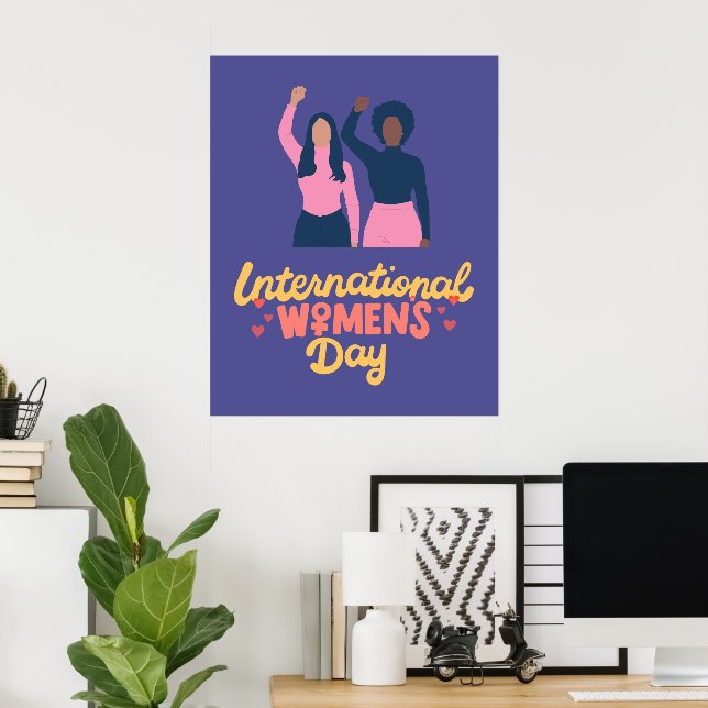 affiche de la journée internationale de la femme (Bureau à domicile)