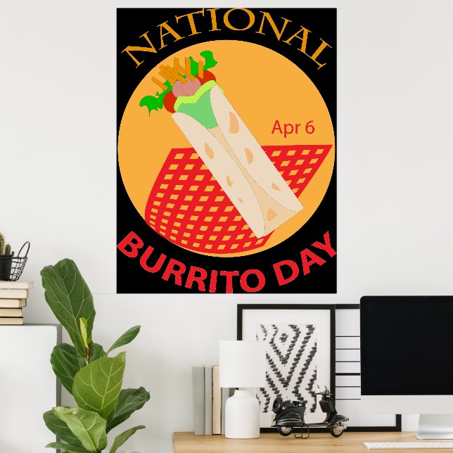 Affiche de la Journée nationale du Burrito (Bureau à domicile)
