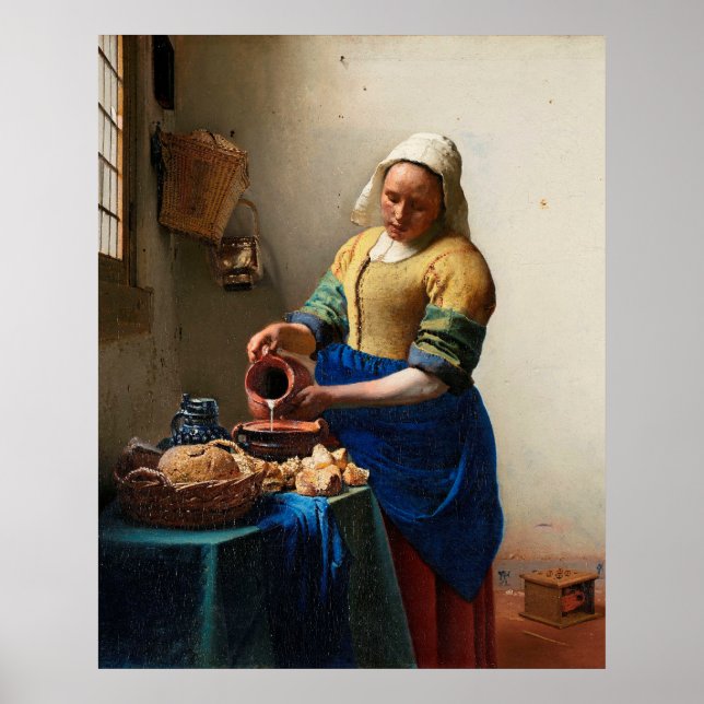 Affiche de La Laitière de Vermeer (Devant)